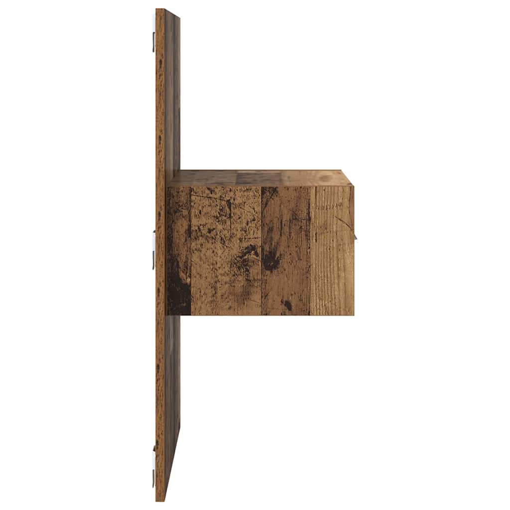 vidaXL Szafka Nocna z szufladą 2 pcs Stare drewno 50 x 32,5 x 80cm
