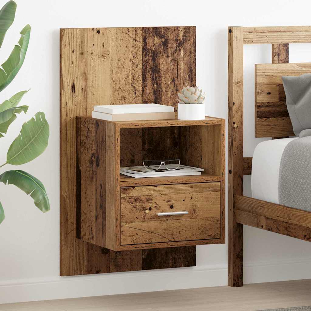 vidaXL Szafka Nocna z szufladą 2 pcs Stare drewno 50 x 32.5 x 80cm