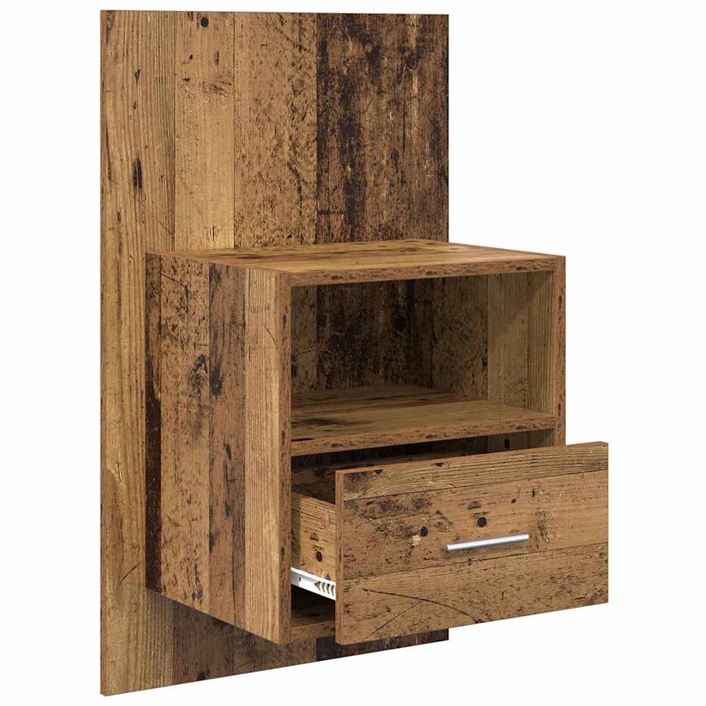 vidaXL Szafka Nocna z szufladą 2 pcs Stare drewno 50 x 32.5 x 80cm