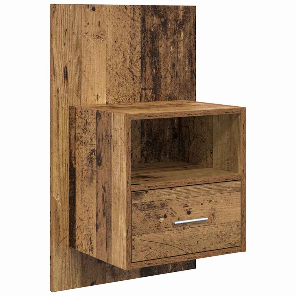vidaXL Szafka Nocna z szufladą 2 pcs Stare drewno 50 x 32.5 x 80cm