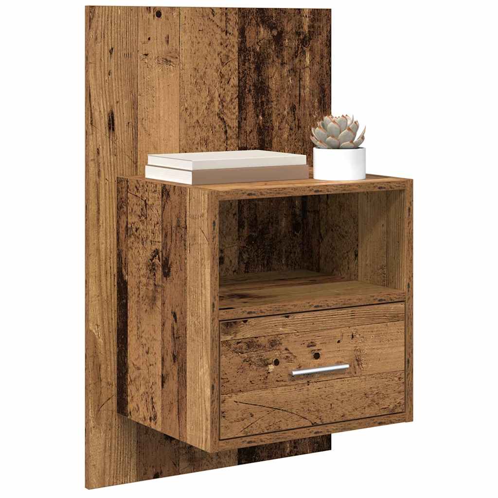 vidaXL Szafka Nocna z szufladą 2 pcs Stare drewno 50 x 32.5 x 80cm