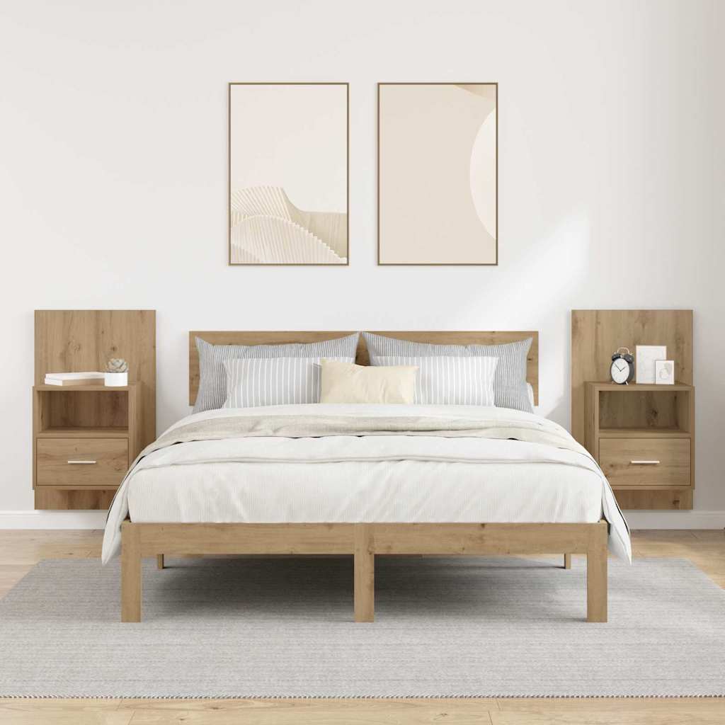 vidaXL Szafka Nocna 2 szt. Dąb rzemieślniczy 50 x 32.5 x 80cm