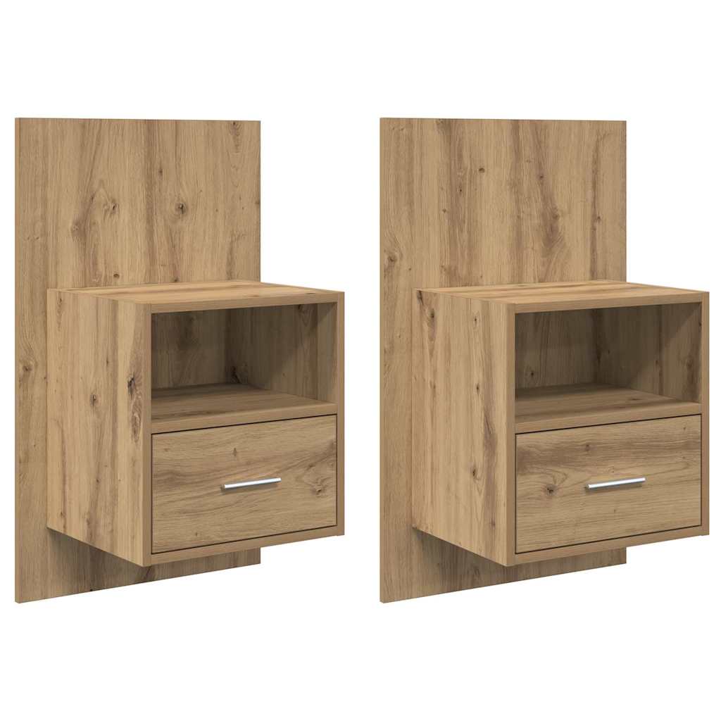 vidaXL Szafka Nocna 2 szt. Dąb rzemieślniczy 50 x 32.5 x 80cm