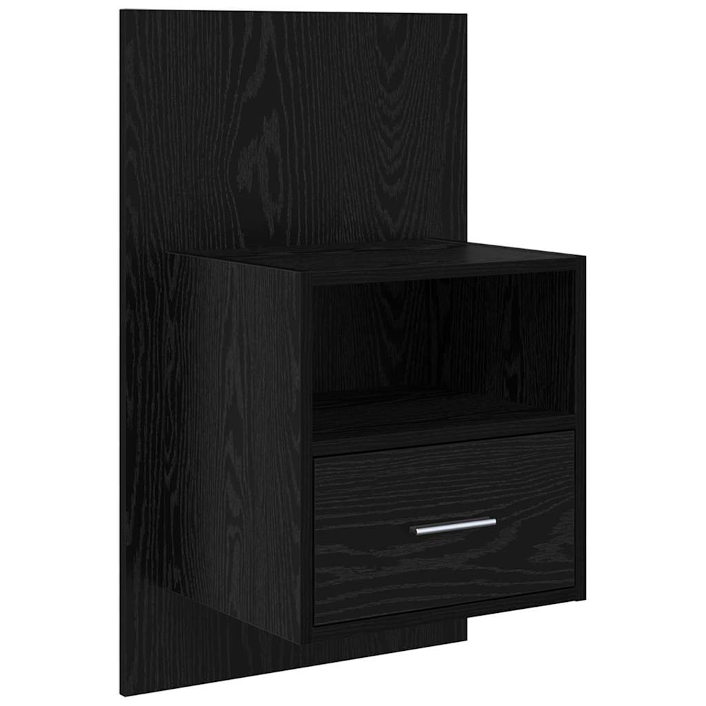 vidaXL Szafka Nocna z szufladą 2 pcs Czarny Dąb 50 x 32.5 x 80cm