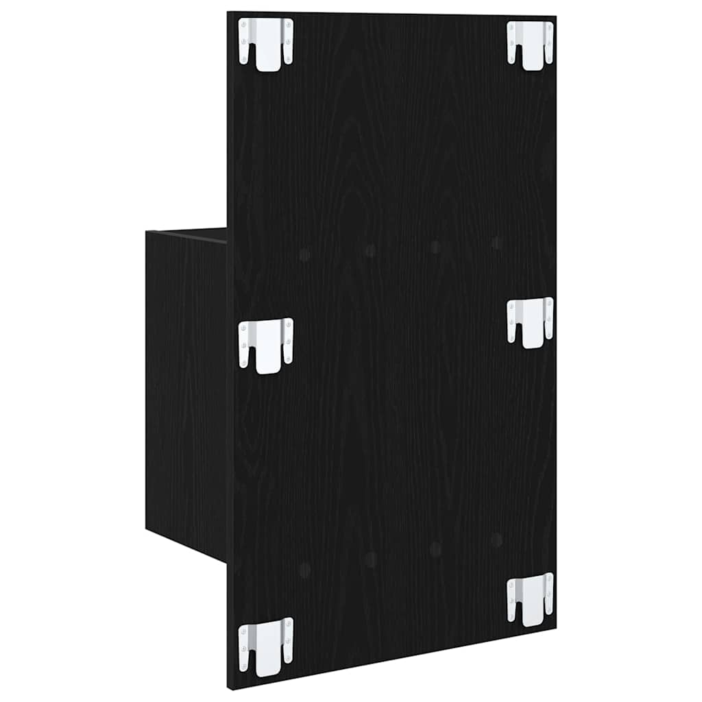 vidaXL Szafka Nocna z szufladą 2 pcs Czarny Dąb 50 x 32.5 x 80cm