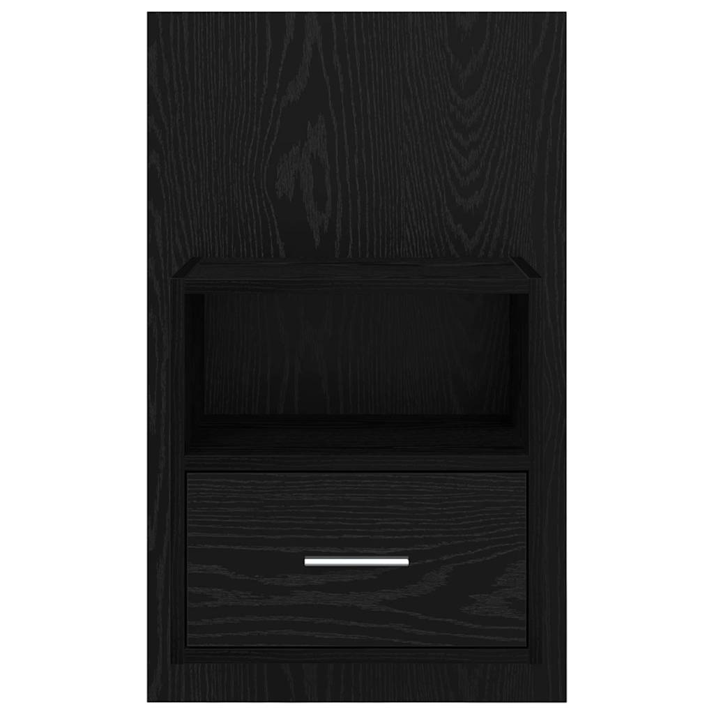 vidaXL Szafka Nocna z szufladą 2 pcs Czarny Dąb 50 x 32.5 x 80cm