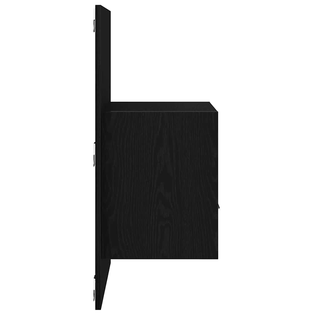 vidaXL Szafka Nocna z szufladą 2 pcs Czarny Dąb 50 x 32.5 x 80cm