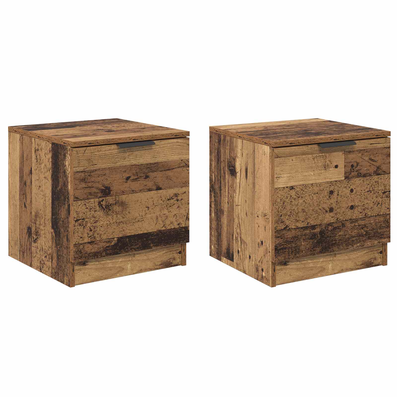 vidaXL Szafka pod łóżko z szufladą 2 pcs Stare drewno 40 x 39 x 40cm