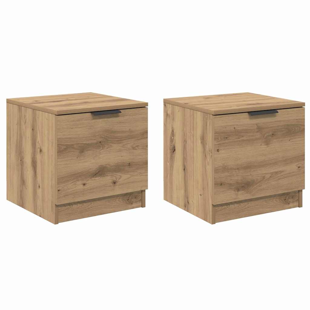 vidaXL Szafka pod łóżko 2 pcs Dąb rzemieślniczy 40 x 39 x 40cm