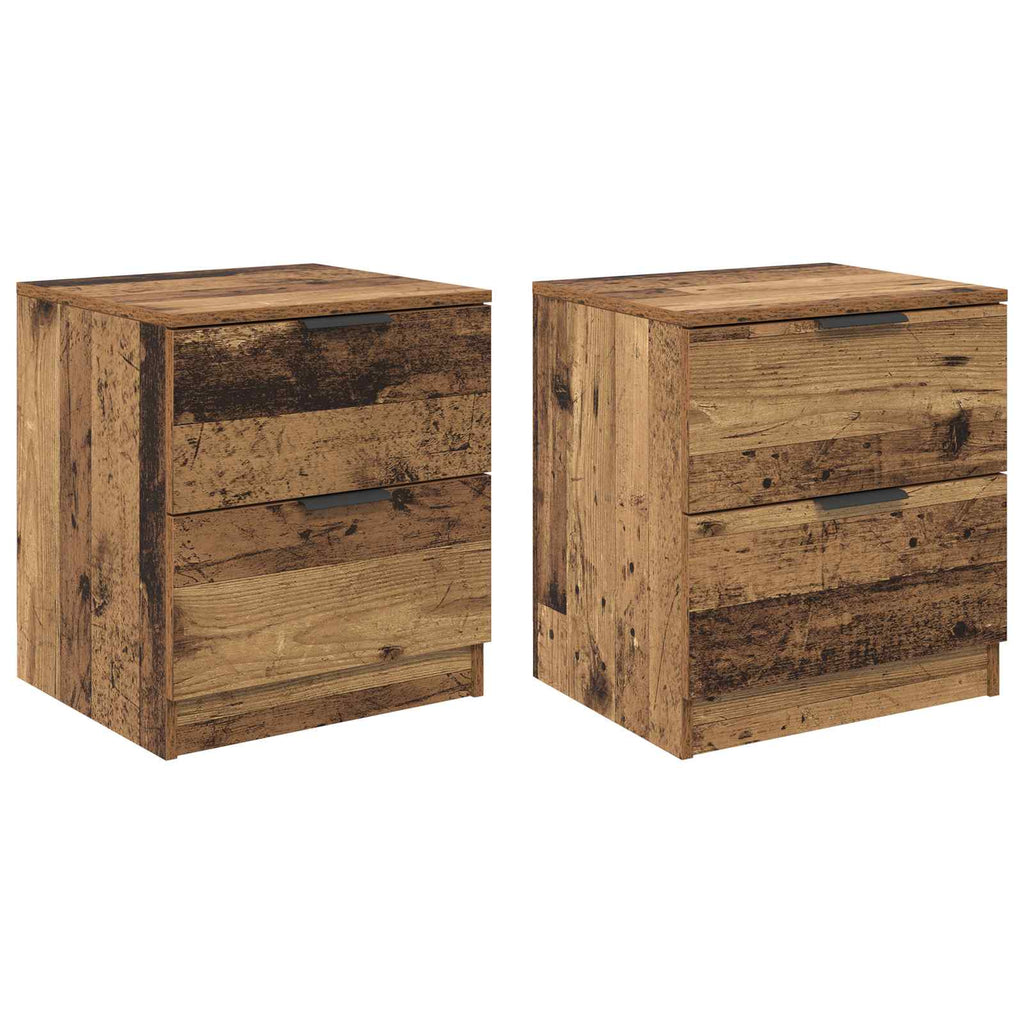 vidaXL Szafka Nocna z szufladą 2 pcs Stare drewno 45 x 39 x 50cm