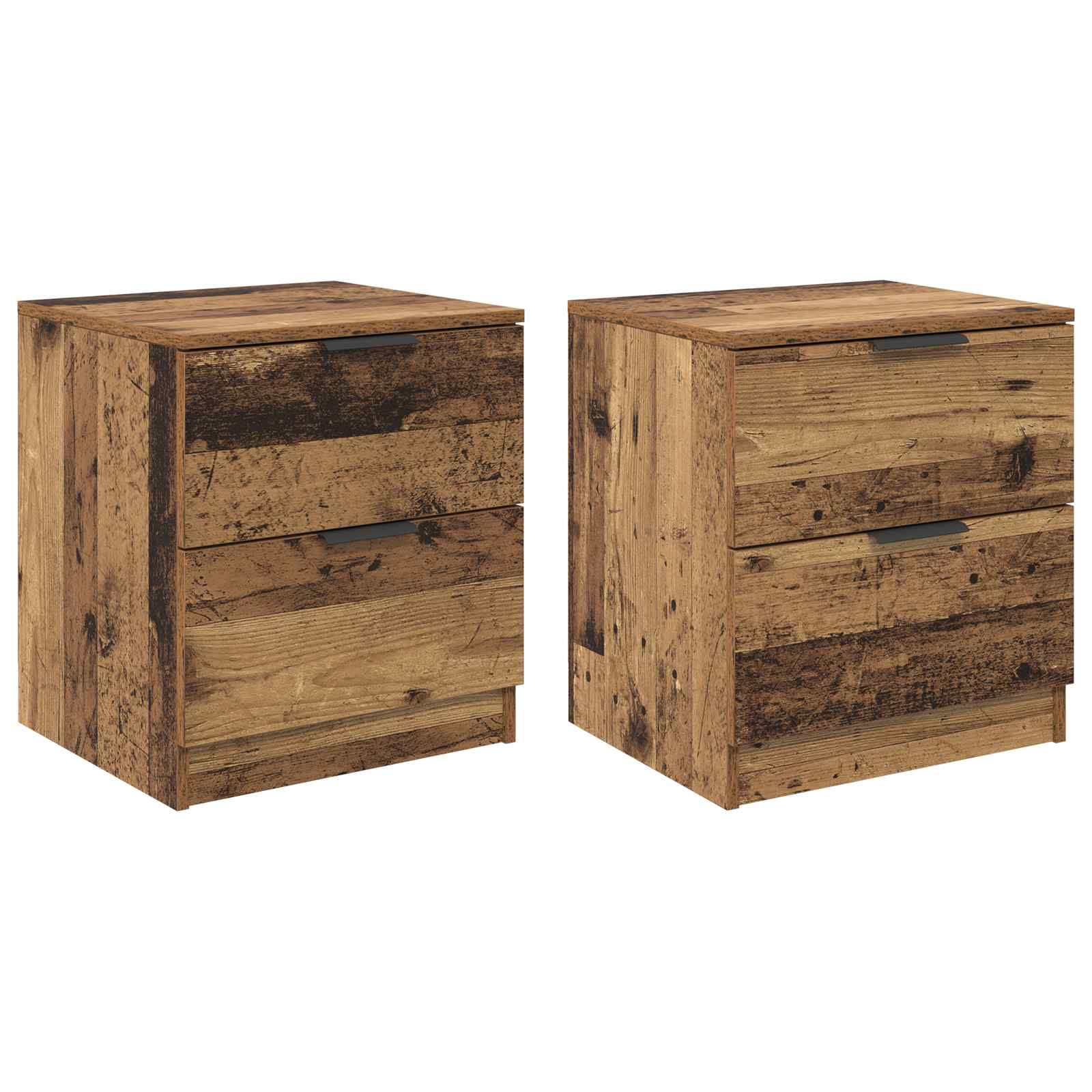 vidaXL Szafka Nocna z szufladą 2 pcs Stare drewno 45 x 39 x 50cm