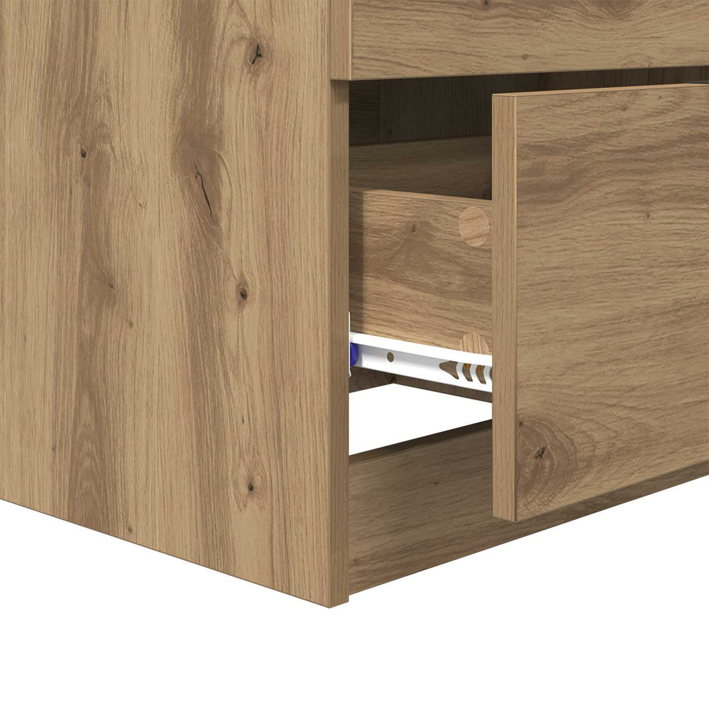 vidaXL Szafka Nocna z szufladą 2 pcs Dąb rzemieślniczy 45 x 39 x 50cm