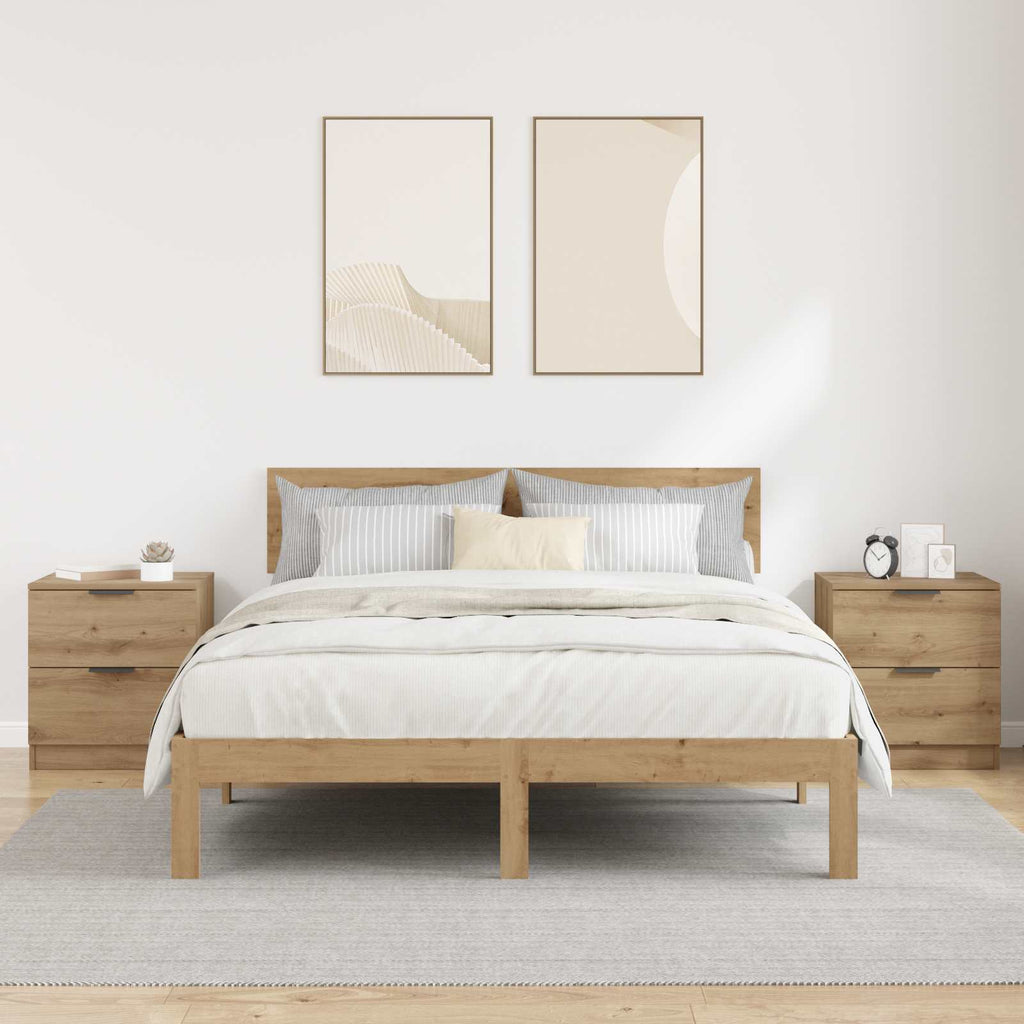 vidaXL Szafka Nocna z szufladą 2 pcs Dąb rzemieślniczy 45 x 39 x 50cm