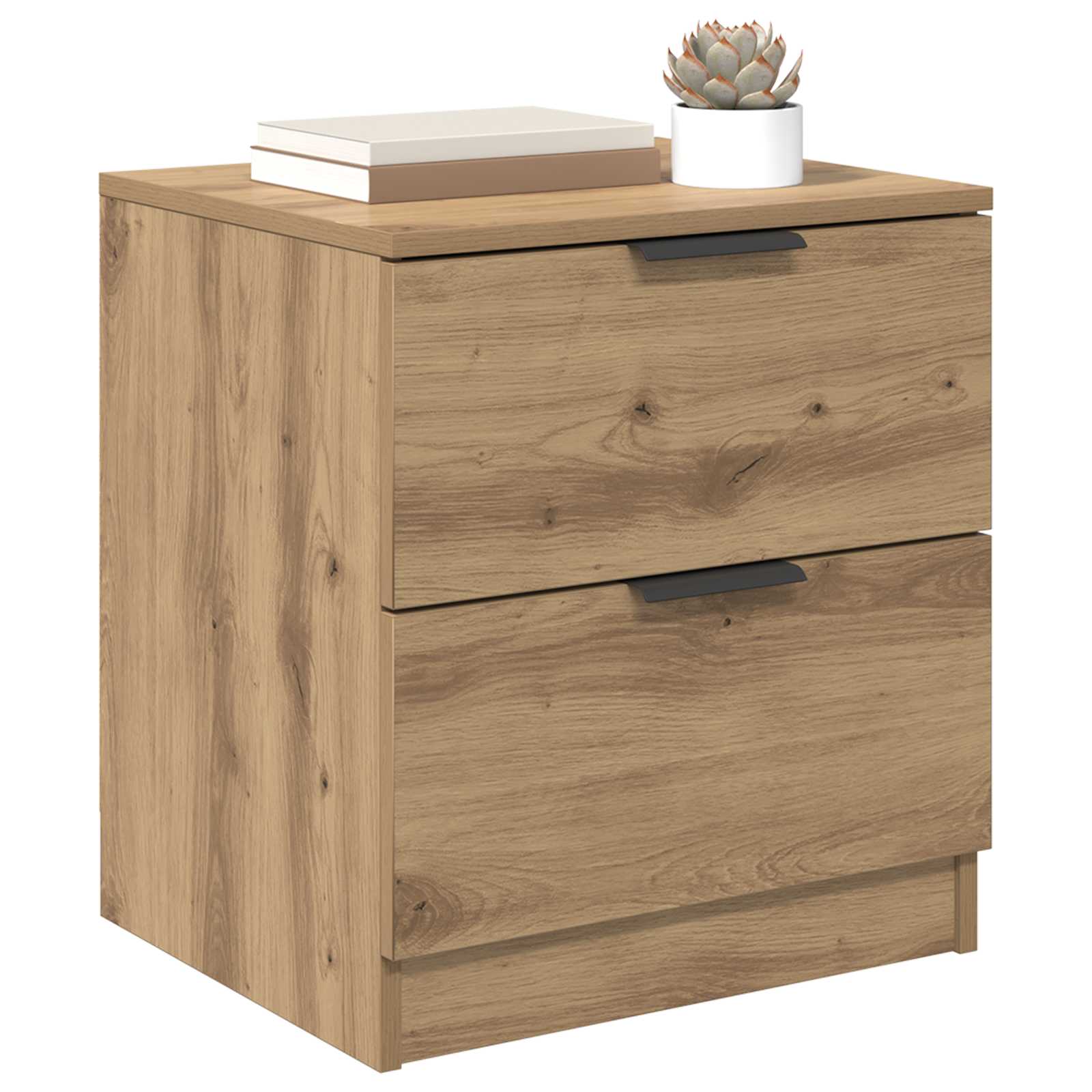 vidaXL Szafka Nocna z szufladą 2 pcs Dąb rzemieślniczy 45 x 39 x 50cm