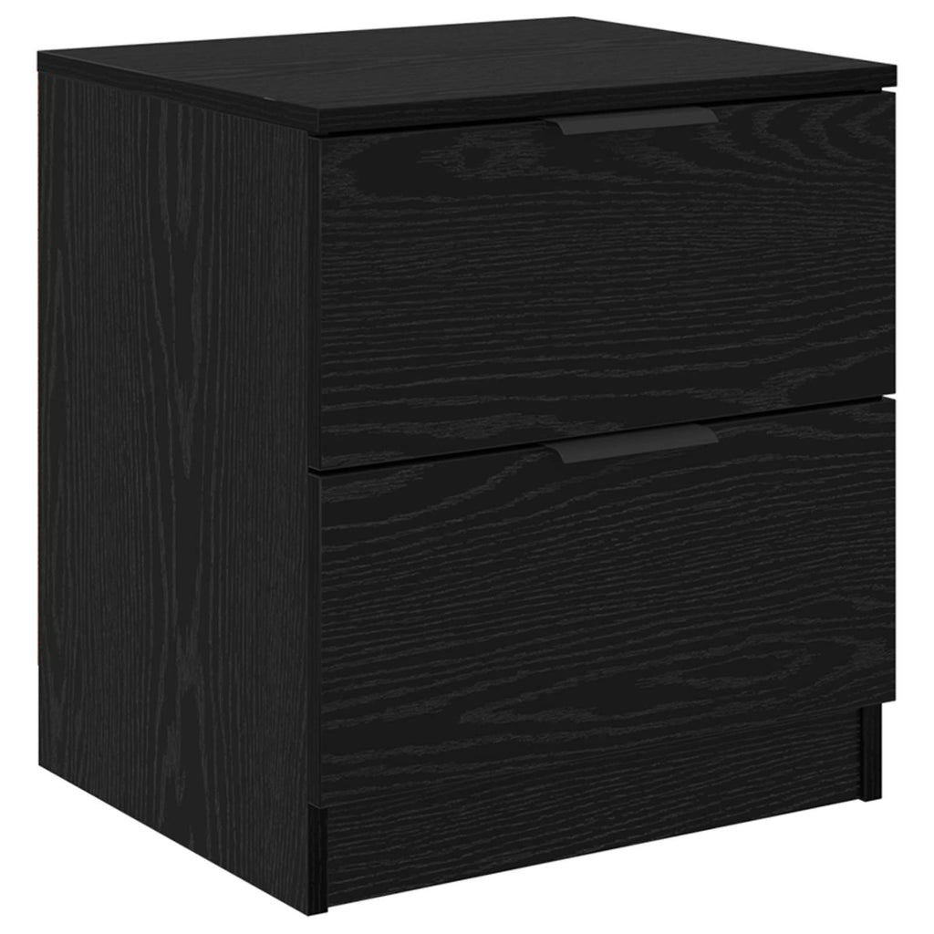 vidaXL Szafka Nocna z szufladą 2 pcs Czarny Dąb 45 x 39 x 50cm
