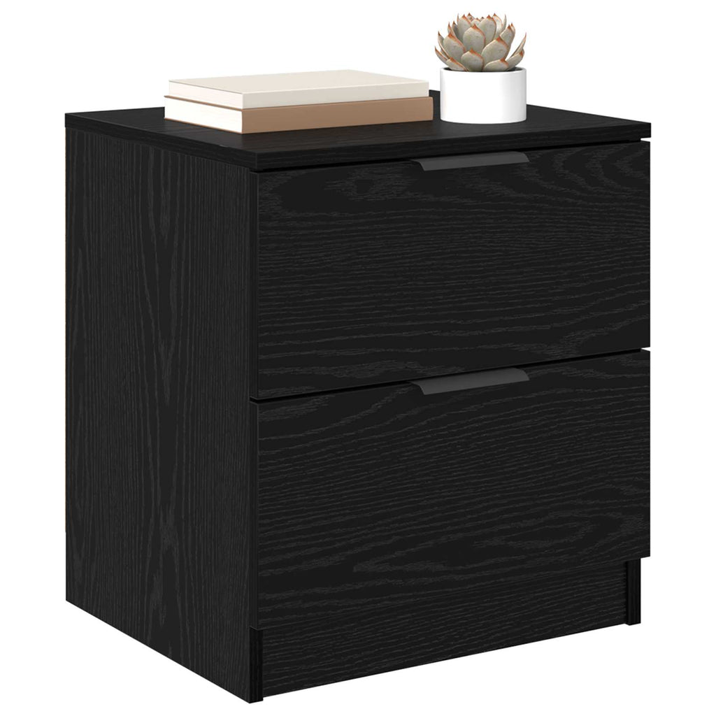 vidaXL Szafka Nocna z szufladą 2 pcs Czarny Dąb 45 x 39 x 50cm