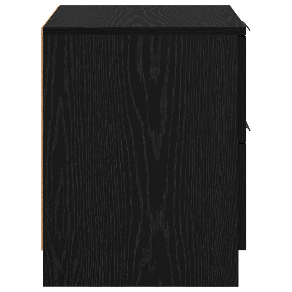 vidaXL Szafka Nocna z szufladą 2 pcs Czarny Dąb 45 x 39 x 50cm