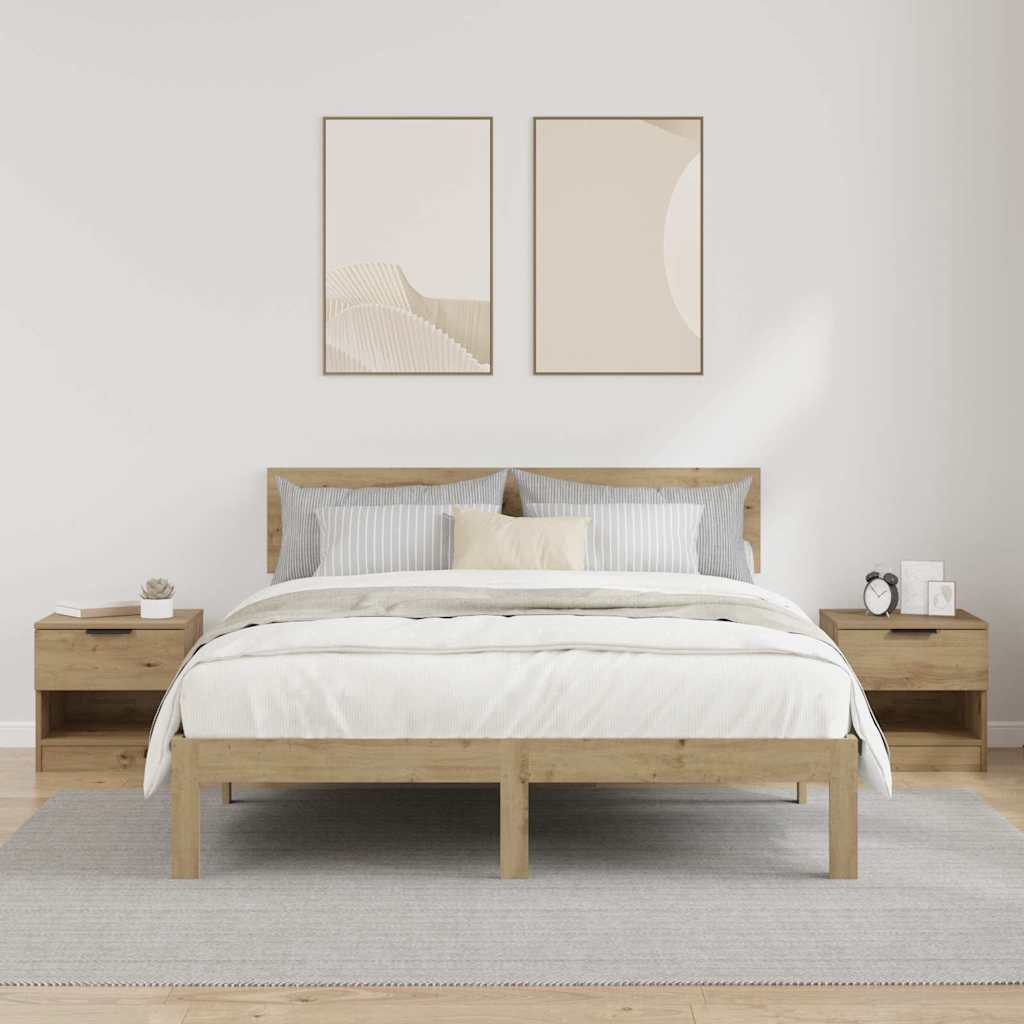 vidaXL Szafka pod łóżko 2 pcs Dąb rzemieślniczy 40 x 39 x 40cm