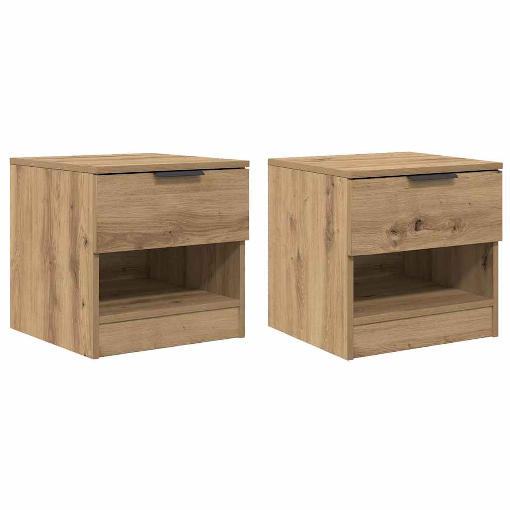 vidaXL Szafka pod łóżko 2 pcs Dąb rzemieślniczy 40 x 39 x 40cm