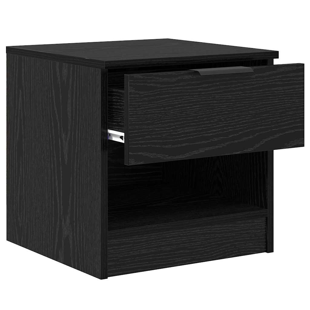 vidaXL Szafka pod łóżko z szufladą 2 pcs Czarny Dąb 40 x 39 x 40cm