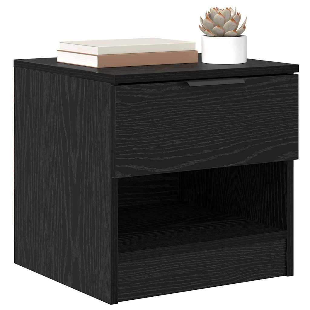 vidaXL Szafka pod łóżko z szufladą 2 pcs Czarny Dąb 40 x 39 x 40cm