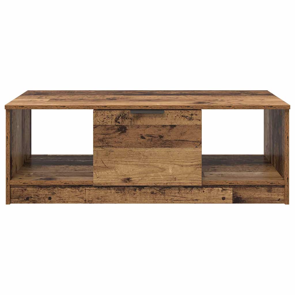 vidaXL Stolik kawowy z szufladą Stare drewno 102 x 50 x 36cm