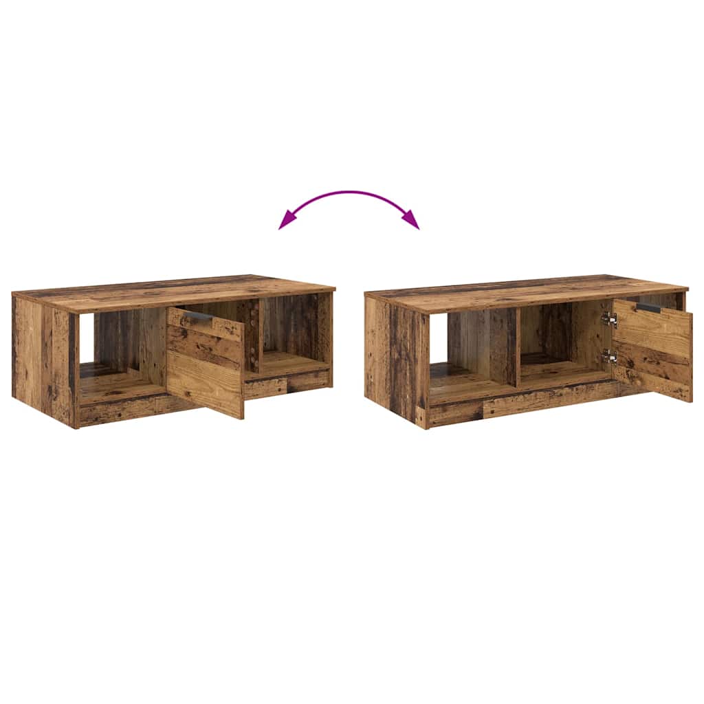 vidaXL Stolik kawowy z szufladą Stare drewno 102 x 50 x 36cm