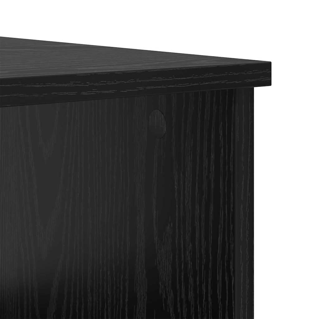 vidaXL Stolik kawowy z szufladą Czarny Dąb 102 x 50 x 36cm