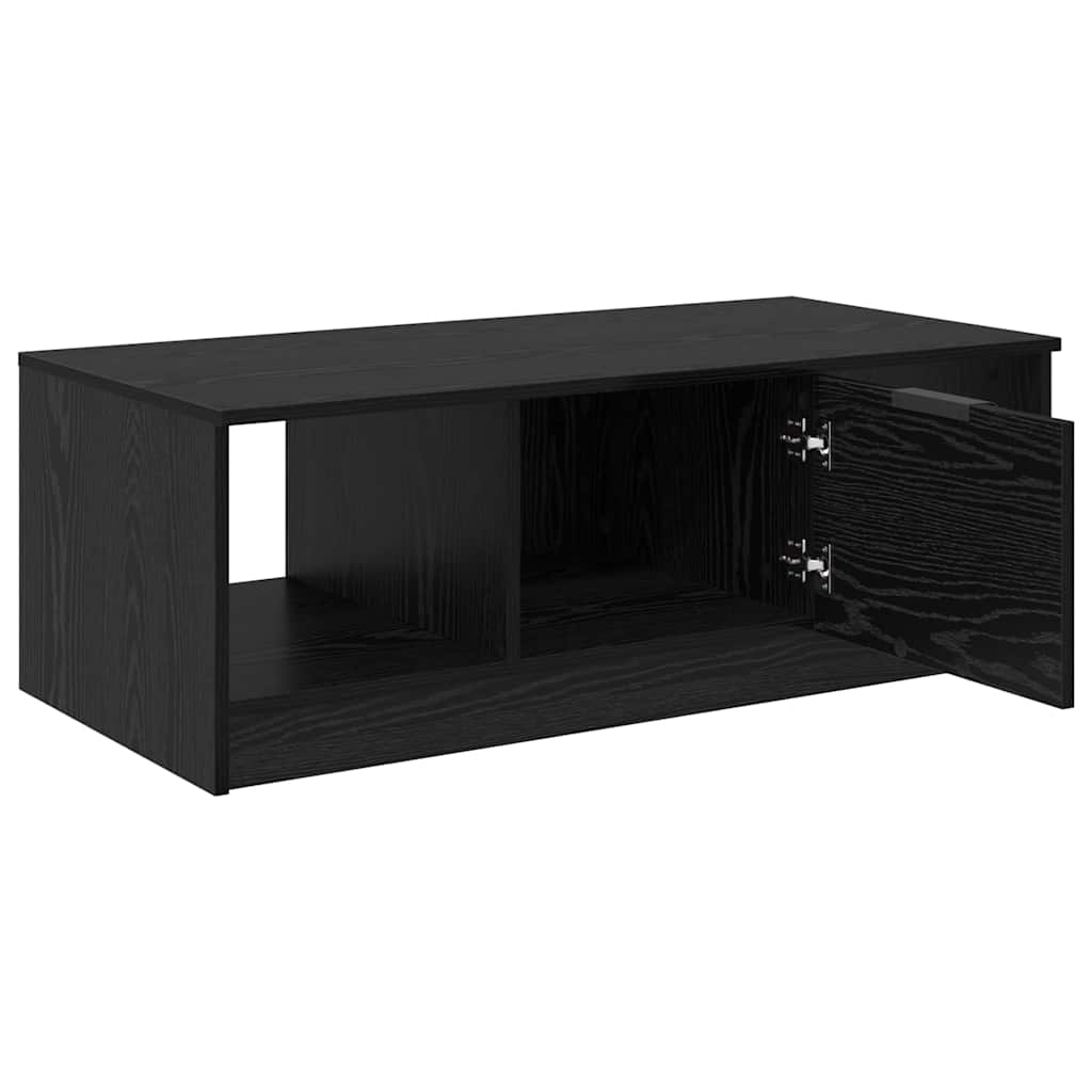 vidaXL Stolik kawowy z szufladą Czarny Dąb 102 x 50 x 36cm
