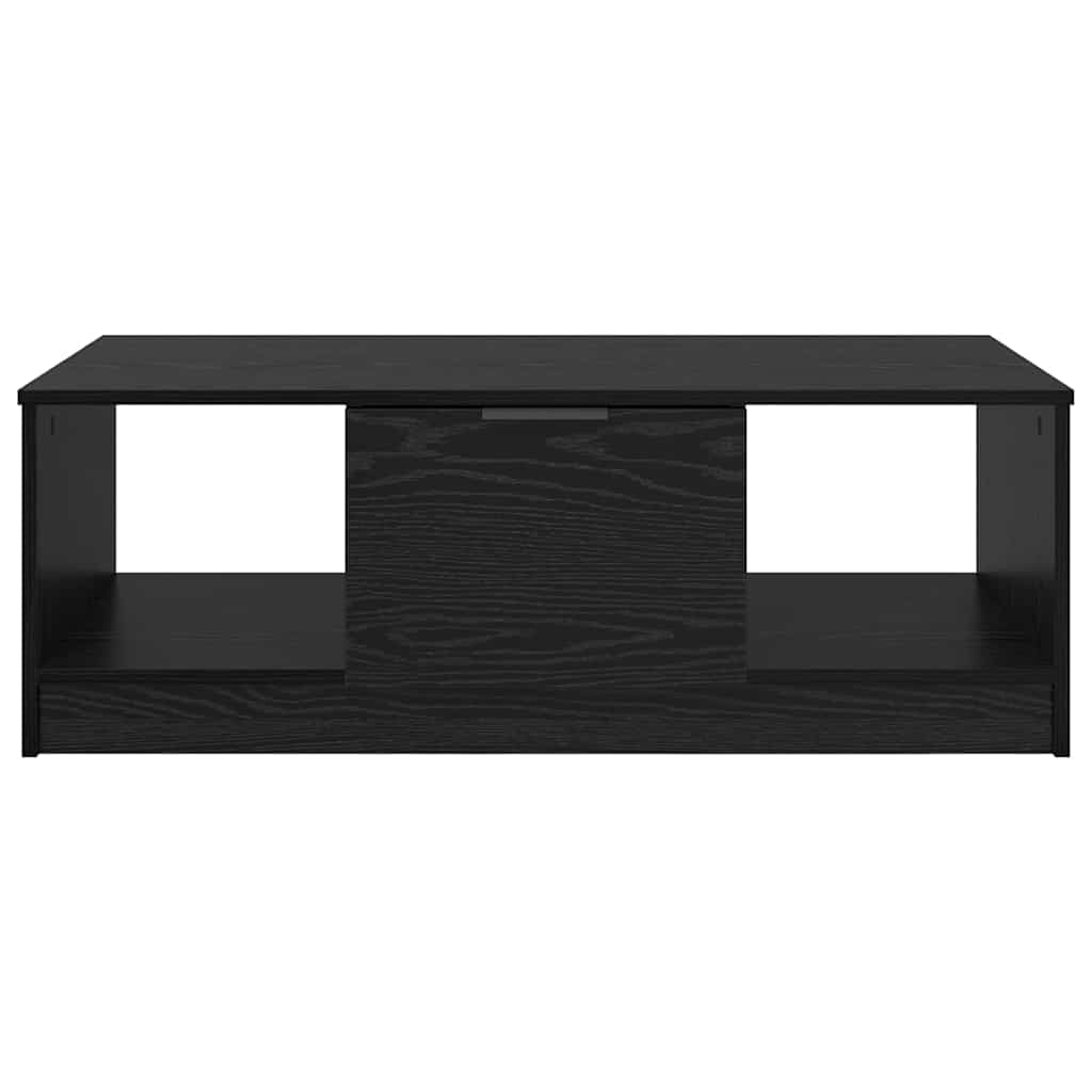 vidaXL Stolik kawowy z szufladą Czarny Dąb 102 x 50 x 36cm