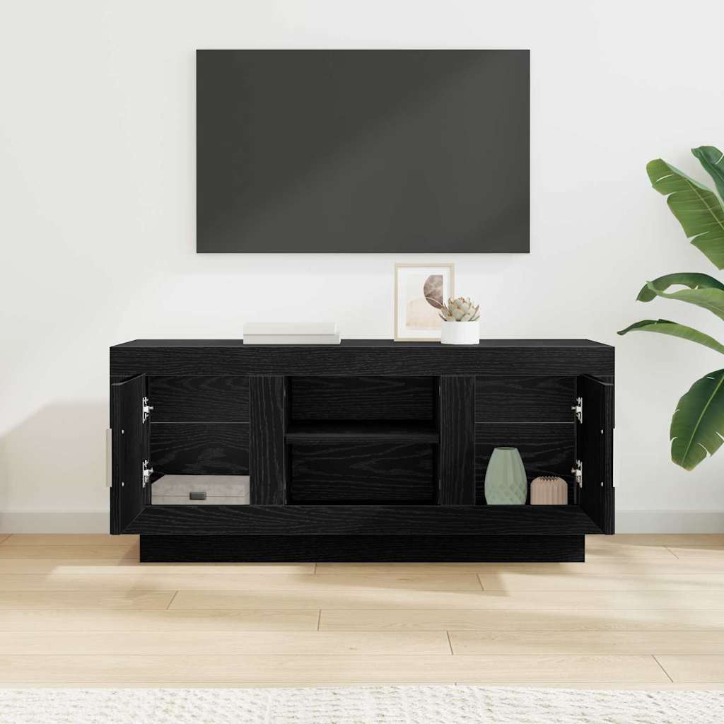vidaXL Szafka pod telewizor Czarny Dąb 102 x 35 x 45 cm