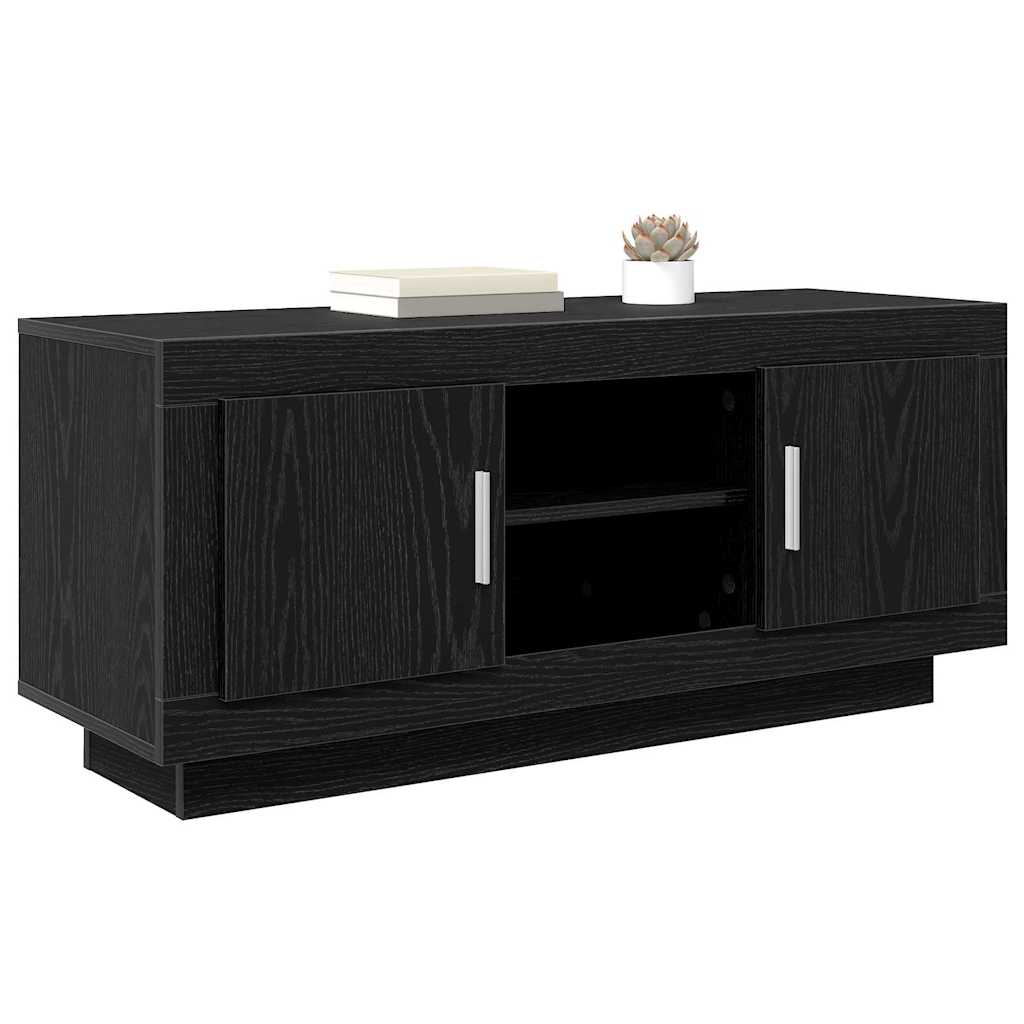 vidaXL Szafka pod telewizor Czarny Dąb 102 x 35 x 45 cm