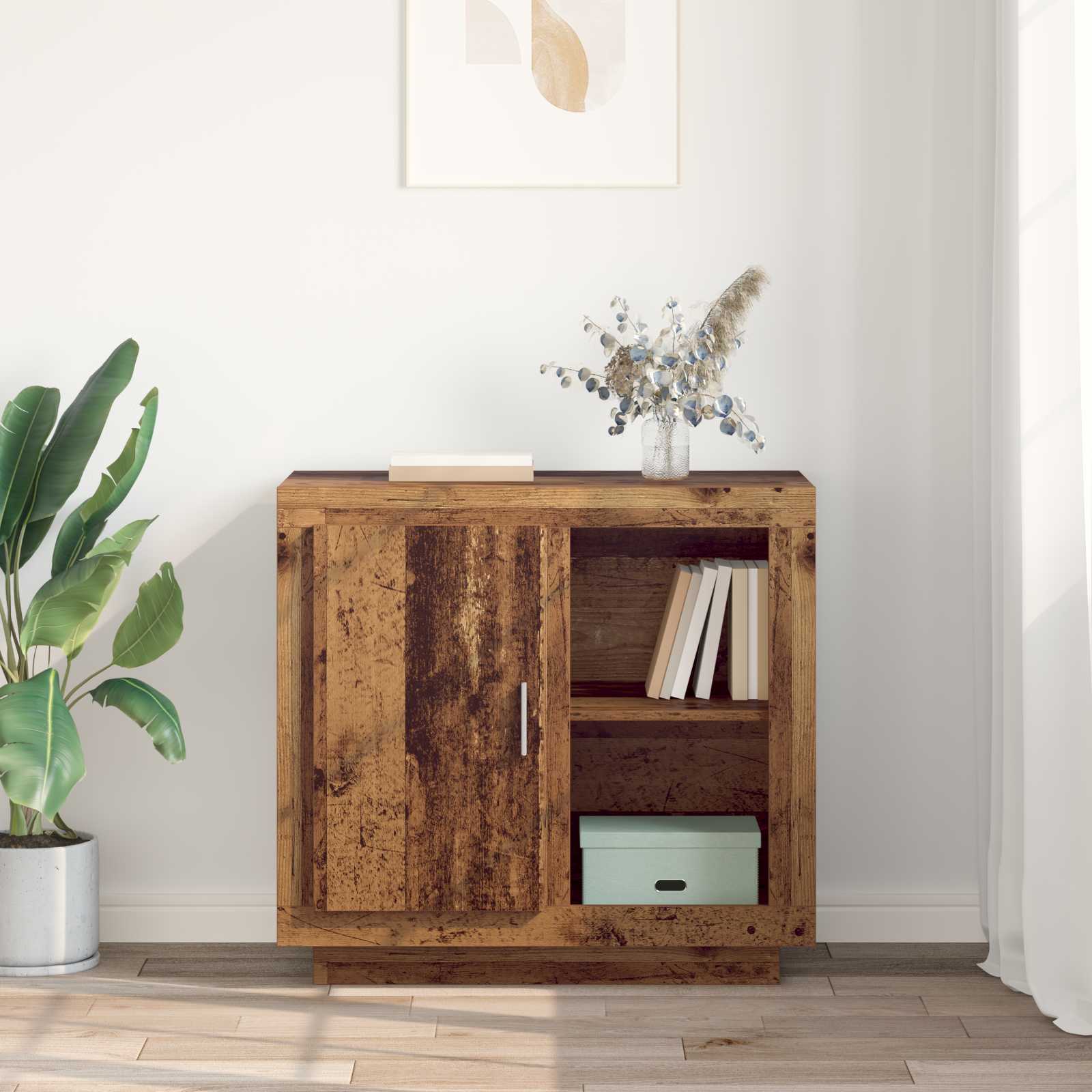 vidaXL Bufet Stare drewno 80 x 40 x 75 cm Materiał drewnopochodny