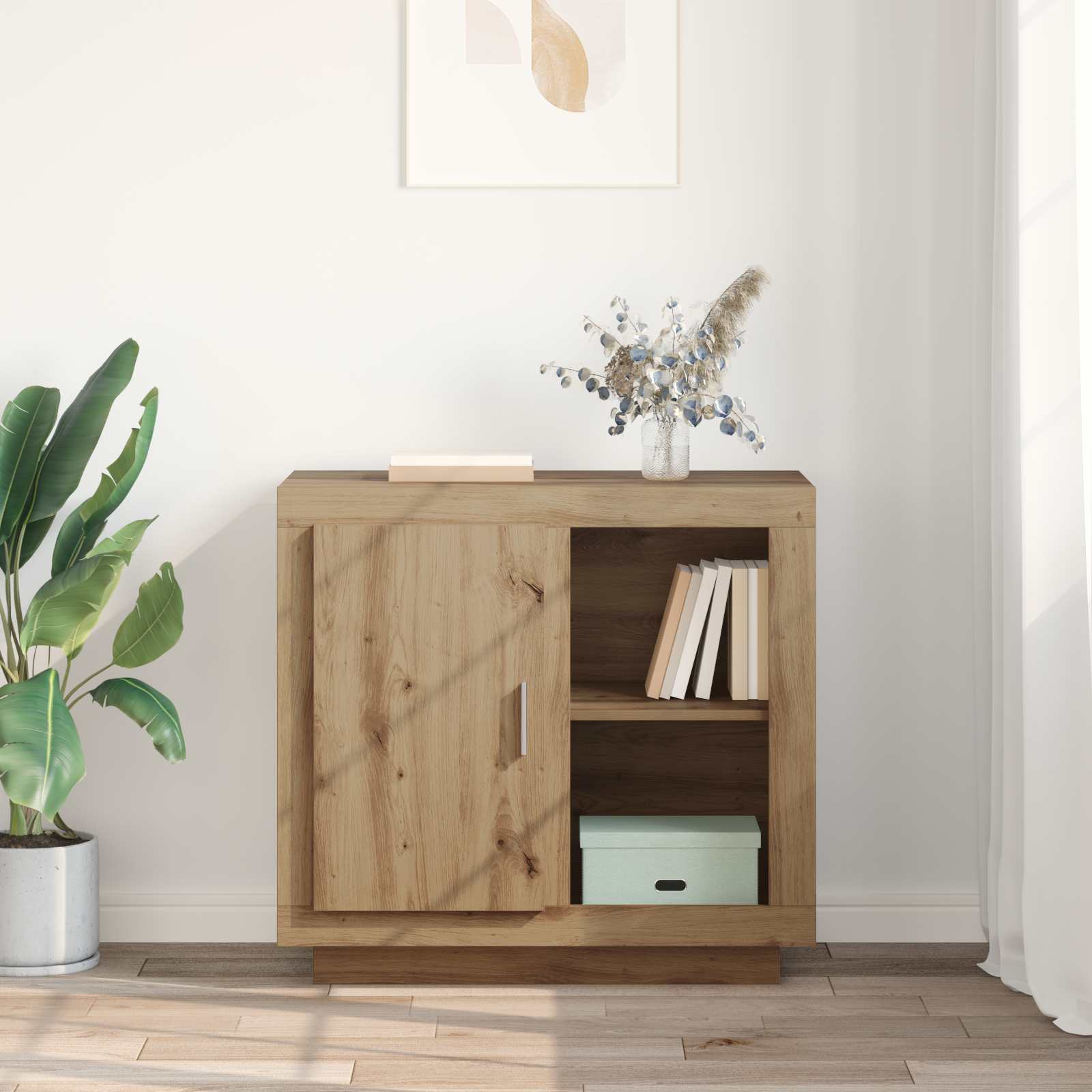 vidaXL Bufet Dąb rzemieślniczy 80 x 40 x 75 cm Materiał drewnopochodny