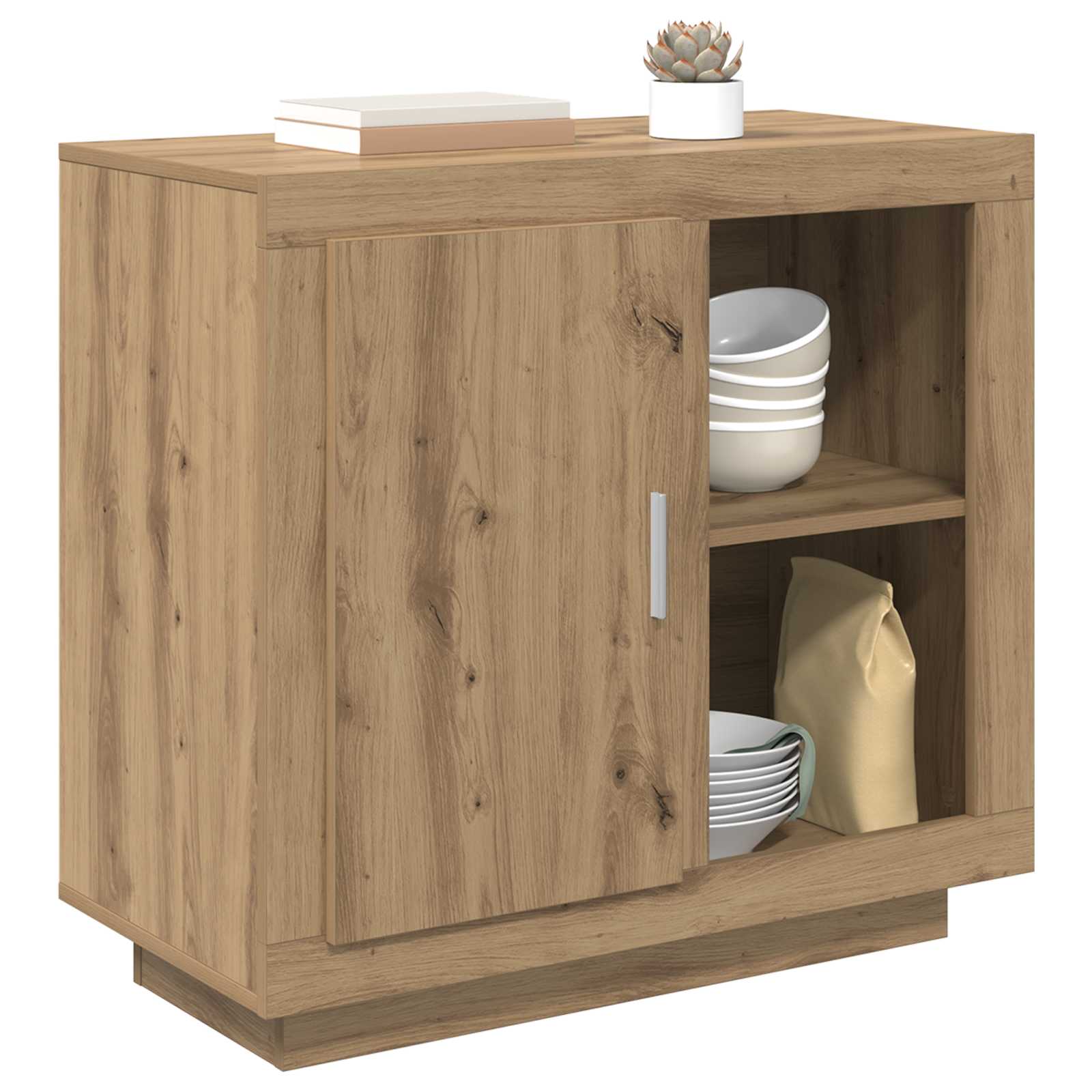 vidaXL Bufet Dąb rzemieślniczy 80 x 40 x 75 cm Materiał drewnopochodny