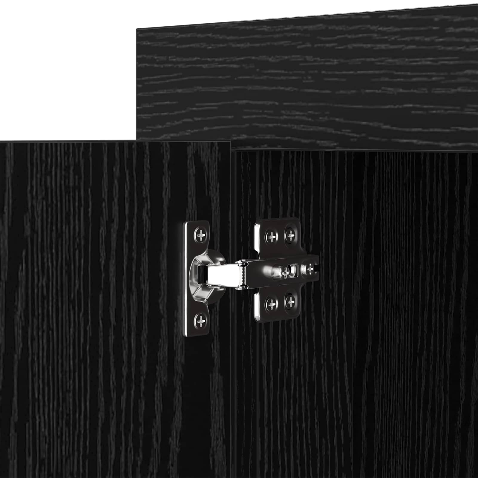 vidaXL Bufet Czarny Dąb 80 x 40 x 75 cm Materiał drewnopochodny