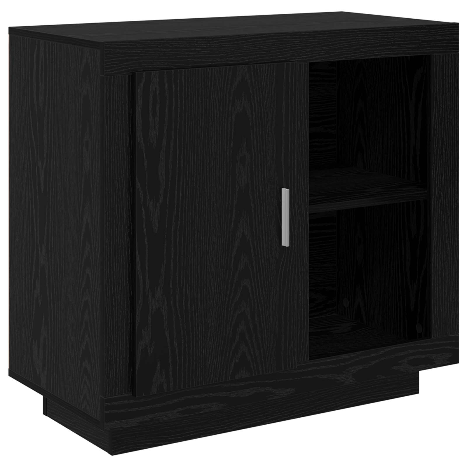 vidaXL Bufet Czarny Dąb 80 x 40 x 75 cm Materiał drewnopochodny