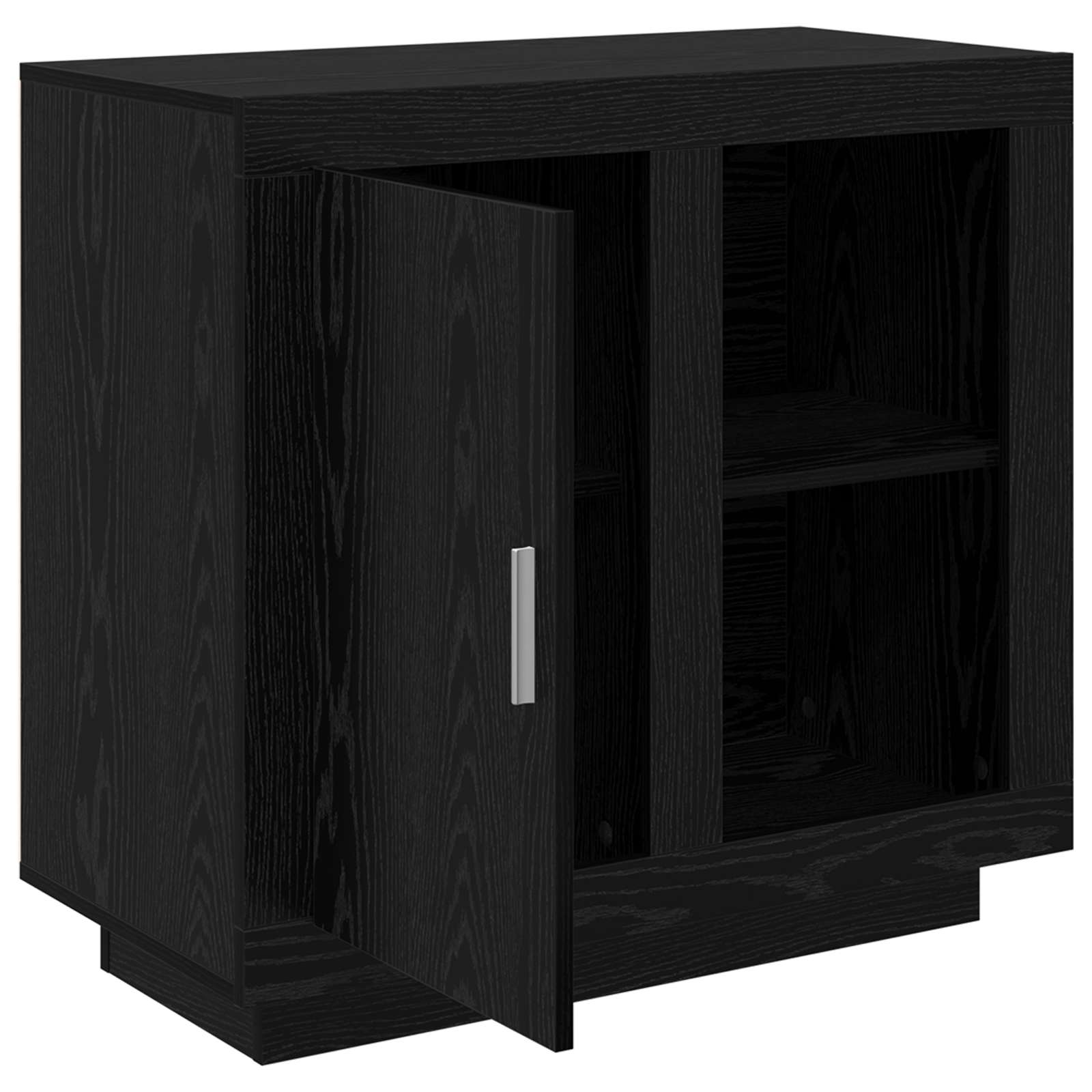 vidaXL Bufet Czarny Dąb 80 x 40 x 75 cm Materiał drewnopochodny