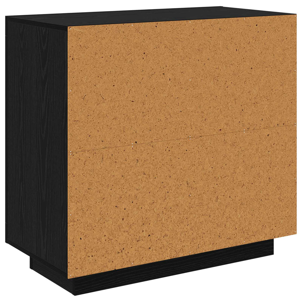 vidaXL Bufet Czarny Dąb 80 x 40 x 75 cm Materiał drewnopochodny