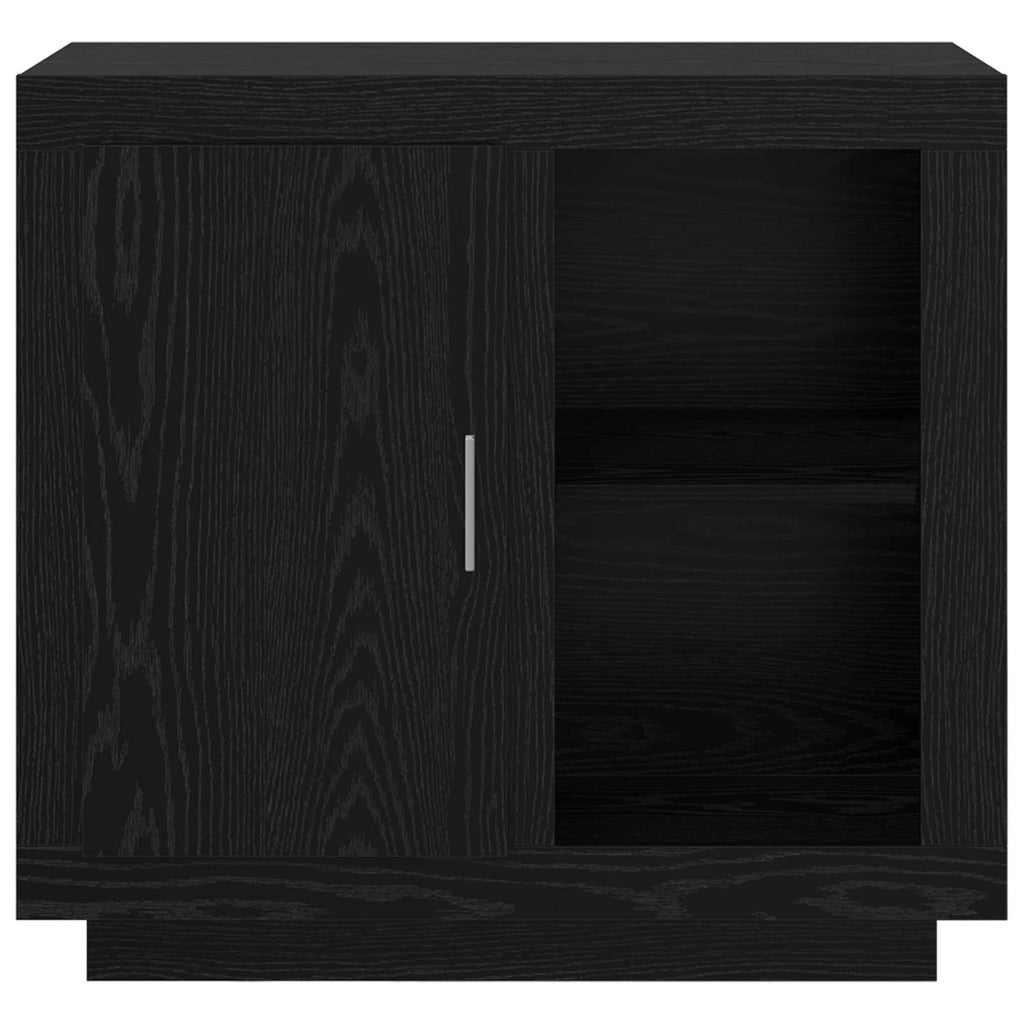 vidaXL Bufet Czarny Dąb 80 x 40 x 75 cm Materiał drewnopochodny