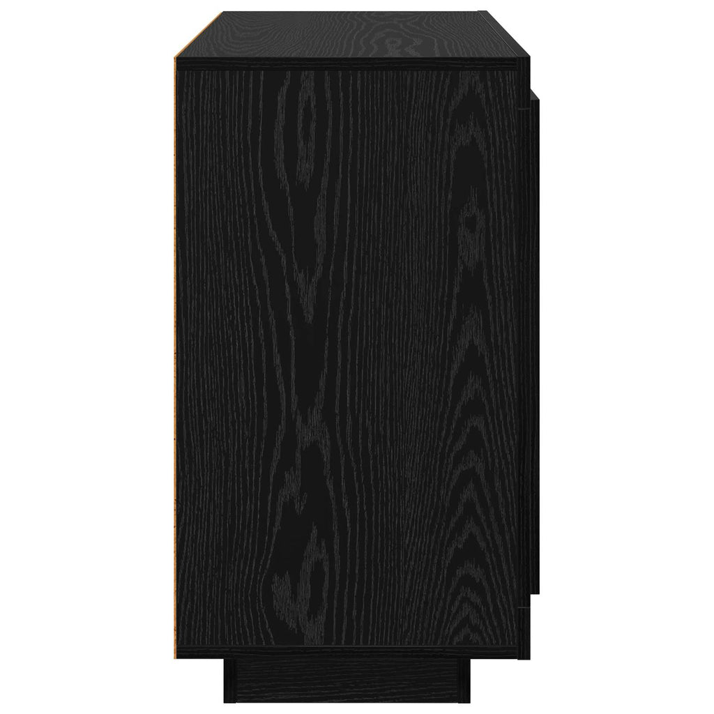 vidaXL Bufet Czarny Dąb 80 x 40 x 75 cm Materiał drewnopochodny