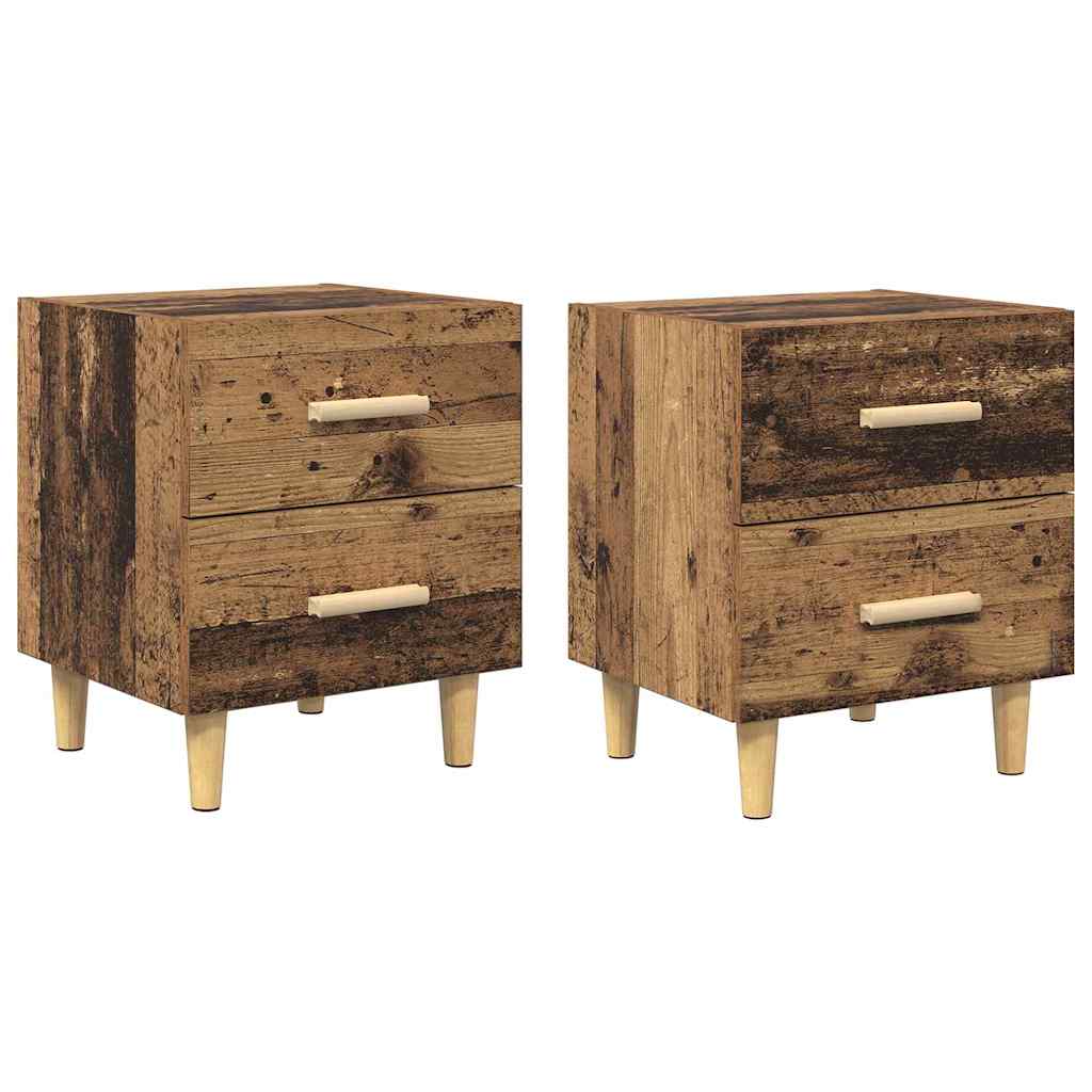 vidaXL Szafka pod łóżko z szufladą 2 pcs Stare drewno 40 x 35 x 47,5cm
