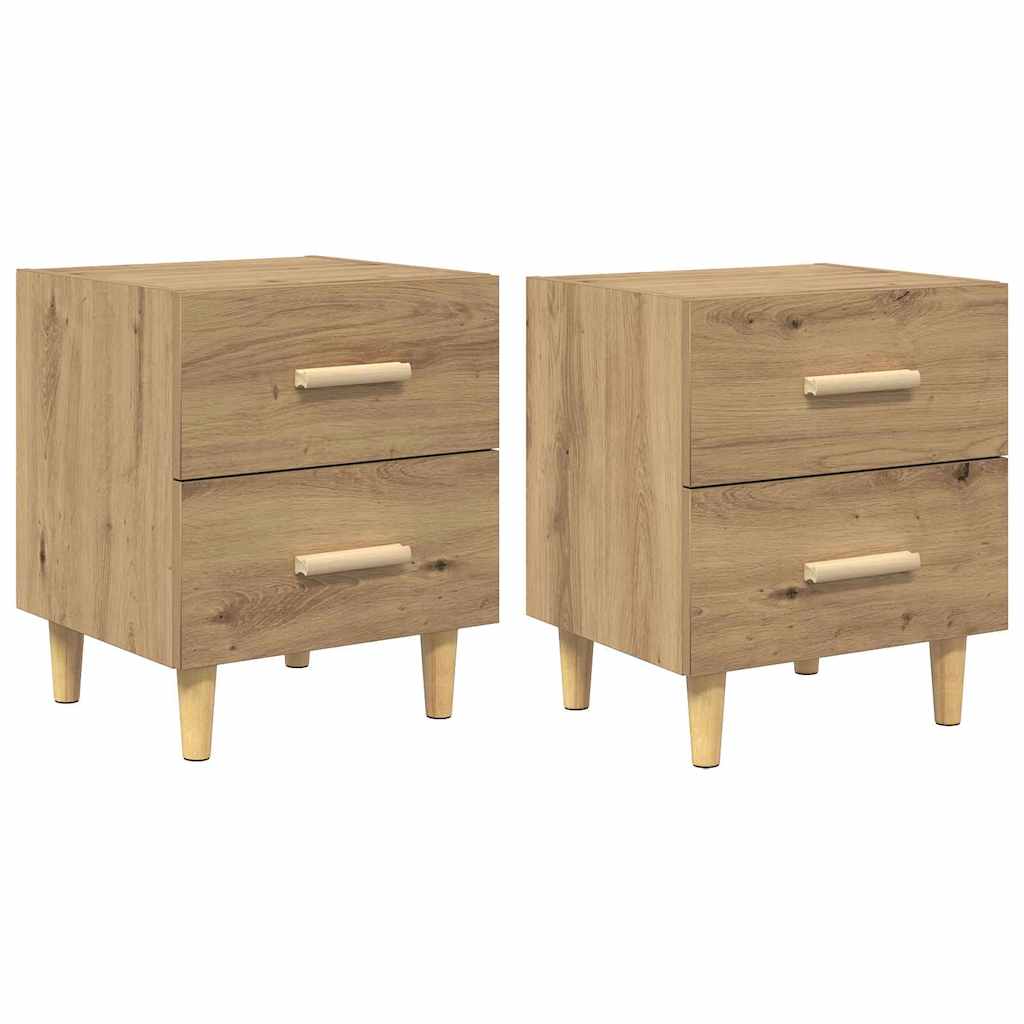 vidaXL Szafka pod łóżko 2 pcs Dąb rzemieślniczy 40 x 35 x 47,5cm