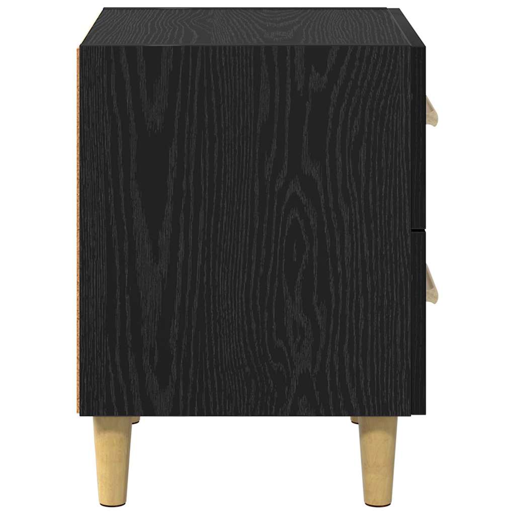 vidaXL Szafka pod łóżko z szufladą 2 pcs Czarny Dąb 40 x 35 x 47,5cm