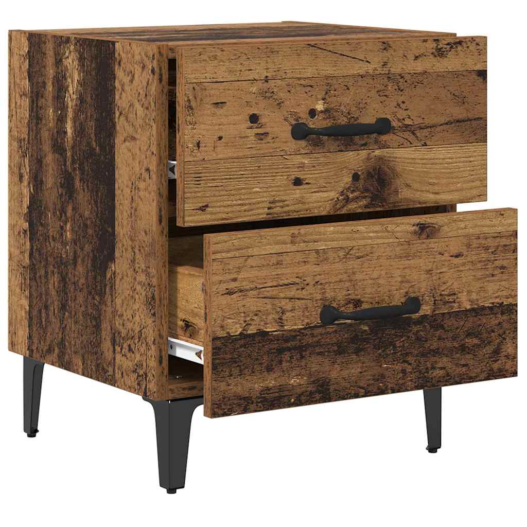 vidaXL Szafka pod łóżko z szufladą Stare drewno 40 x 35 x 47,5 cm