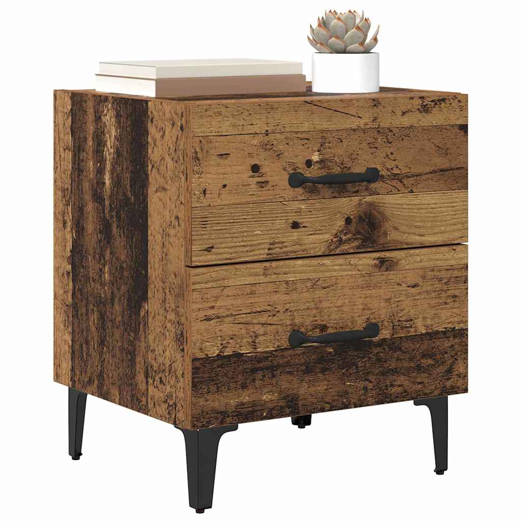 vidaXL Szafka pod łóżko 2 pcs Stare drewno 40 x 35 x 47,5 cm