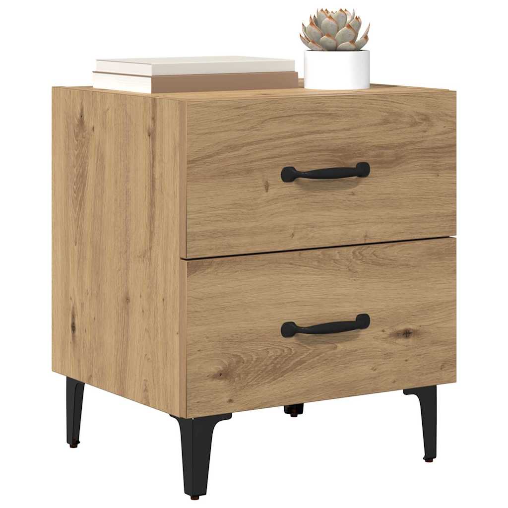 vidaXL Szafka pod łóżko 2 pcs Dąb rzemieślniczy 40 x 35 x 47,5 cm