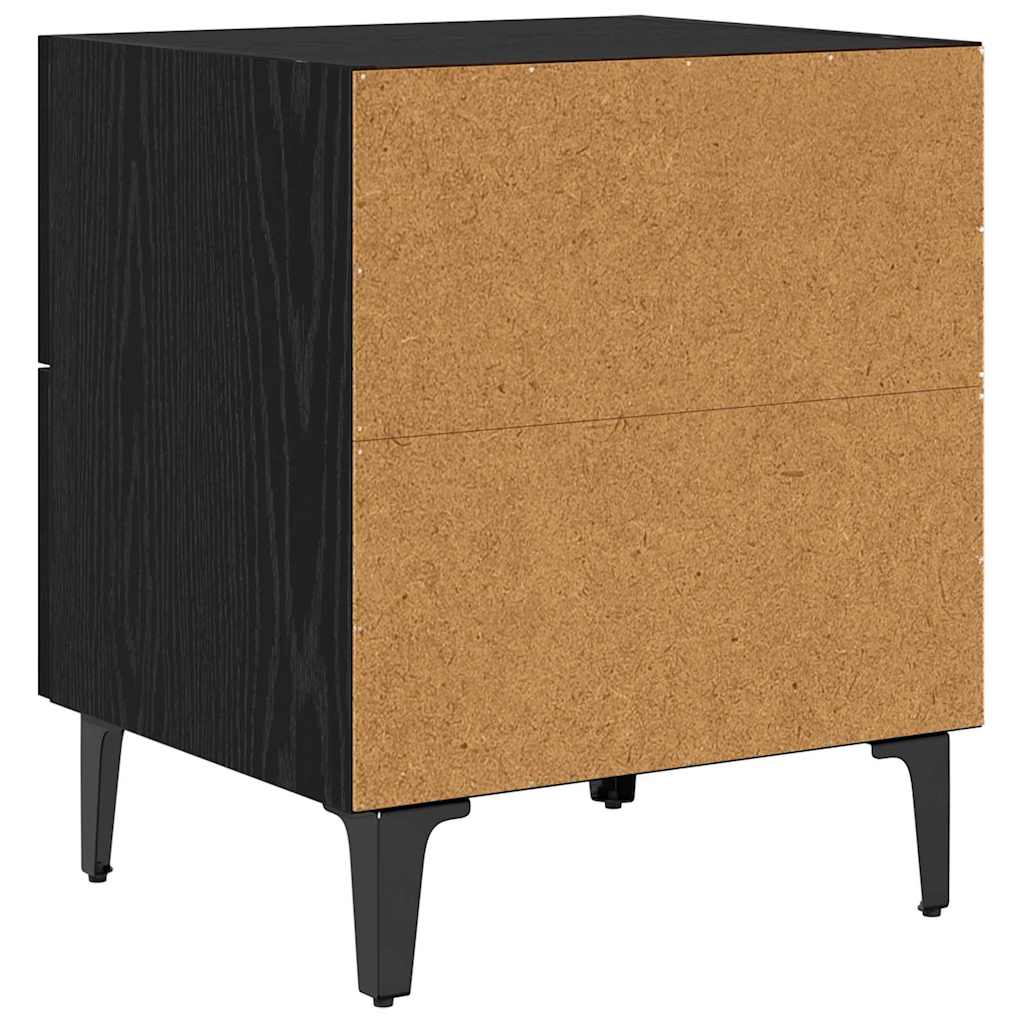 vidaXL Szafka pod łóżko z szufladą Czarny Dąb 40 x 35 x 47,5 cm