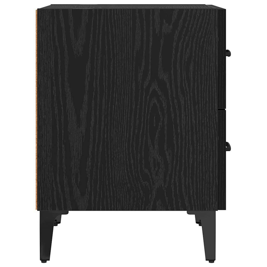 vidaXL Szafka pod łóżko z szufladą Czarny Dąb 40 x 35 x 47,5 cm