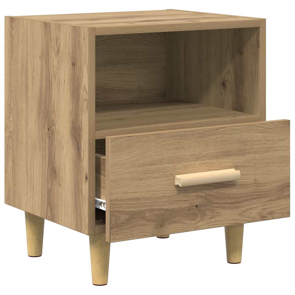 vidaXL Szafka Nocna z szufladą 2 pcs Dąb rzemieślniczy 40 x 35 x 47 cm